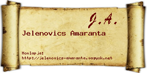 Jelenovics Amaranta névjegykártya